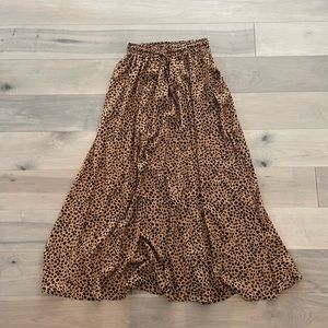 Leopard High Waisted Maxi Skirt